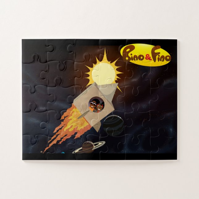 Bino and Fino in Space Kids Puzzle (Horizontal)