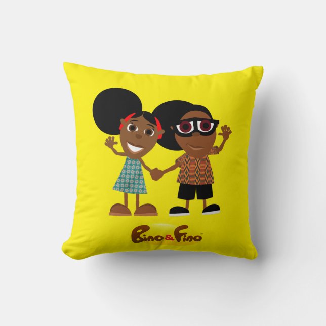Bino and Fino Yellow Cushion (Front)