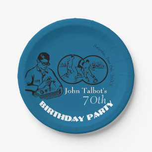 Binocular Soccer 70th Birthday Party Paper Plate