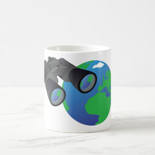 Binoculars And Earth Mug