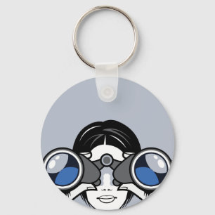 Binoculars Vector Key Ring