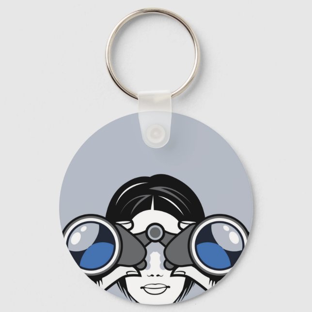 Binoculars Vector Key Ring (Front)