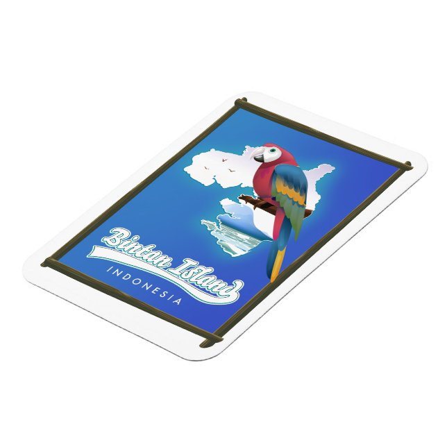 Bintan island Indonesia travel map Magnet (Left Side)