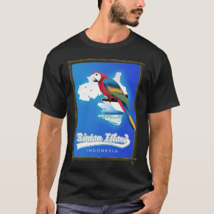 Bintan Island Indonesia travel map T-Shirt