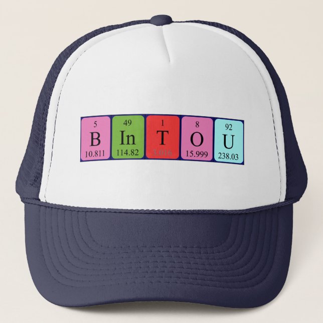 Bintou periodic table name hat (Front)