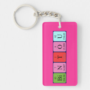 Bintou periodic table name keyring