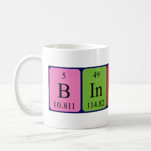 Bintou periodic table name mug