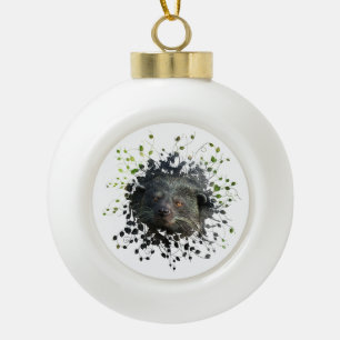 Binturong Ceramic Ball Christmas Ornament