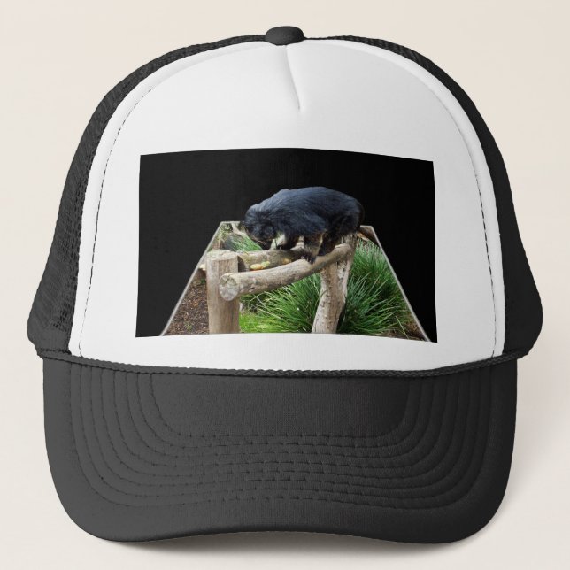Binturong Standing On A Wooden Rail, Trucker Hat (Front)