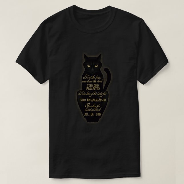 Binx Black Cat Curse T-Shirt (Design Front)