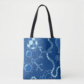 Bio/Chemistry Spectrum Blue Atom Two-sided design Tote Bag