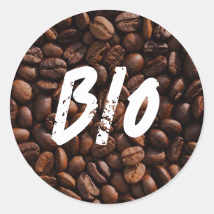 Bio Coffee Classic Round Sticker