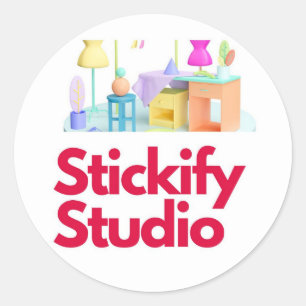 Bio/Description (for shop or profile): Classic Round Sticker