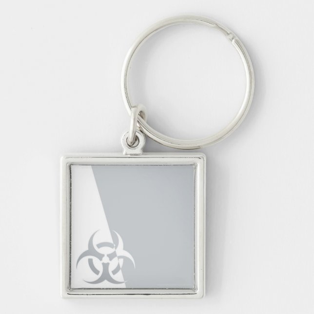 Bio-hazard biohazard atomic nuclear graphic key ring (Front)