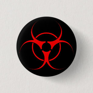 Bio-Hazard Buttons Biohazard Warning GMO Buttons