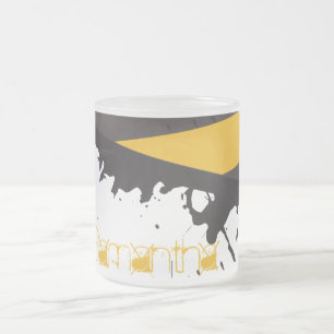 Bio Hazard Caution Frosted Glass Coffee Mug Cup