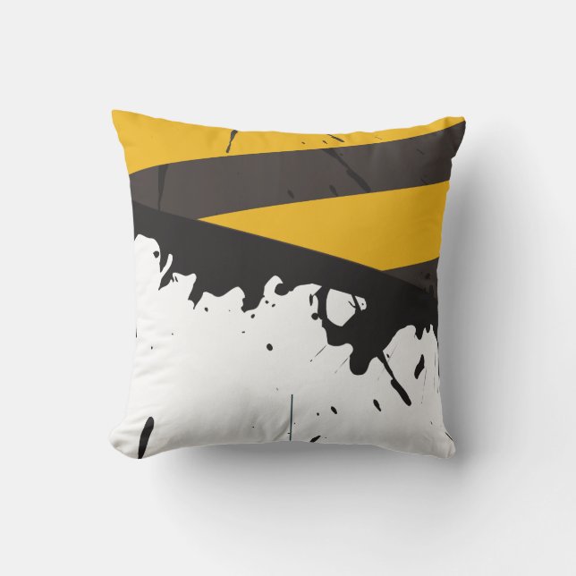 Bio Hazard Caution Tape Crime Couch Throw Pillow (Front)