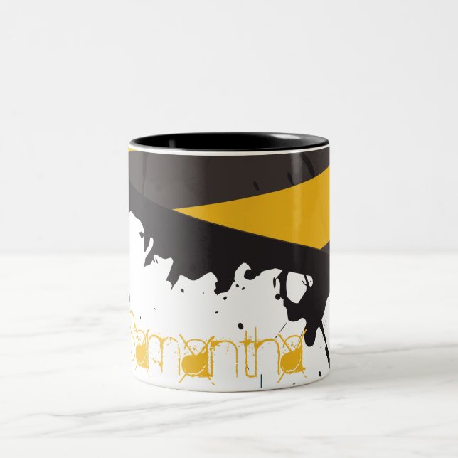 Bio Hazard Caution Tape Crime Scene Coffee Mug Cup (Center)