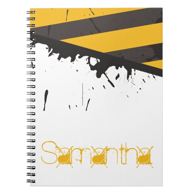 Bio Hazard Caution Tape Crime Spiral Notebook (Front)