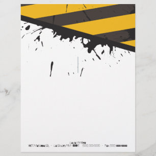 Bio Hazard Caution Tape Letterhead Stationery