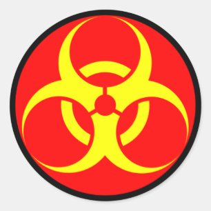 BIO HAZARD CLASSIC ROUND STICKER