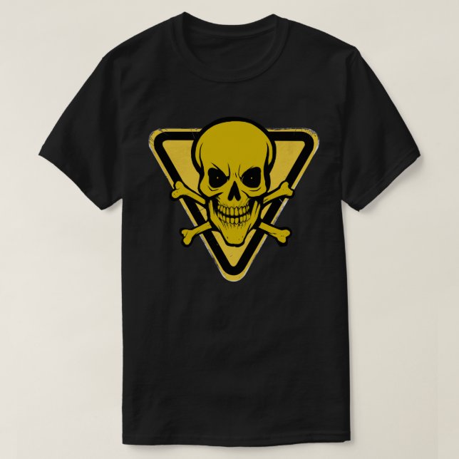 Bio Hazard Grinning Skull T-Shirt V2 (Design Front)