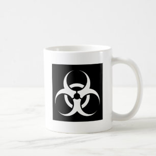 Bio Hazard or Biohazard Sign Symbol Warning Black Coffee Mug
