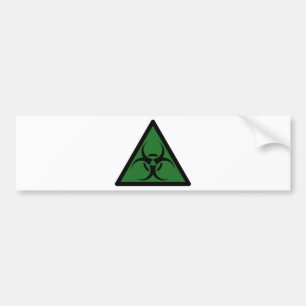 Bio Hazard or Biohazard Sign Symbol Warning Bumper Sticker