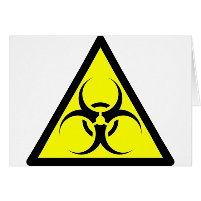 Bio Hazard or Biohazard Sign Symbol Warning Yellow (Front Horizontal)