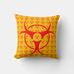 Bio-hazard Pillow Bio-hazard Warning Throw Pillow