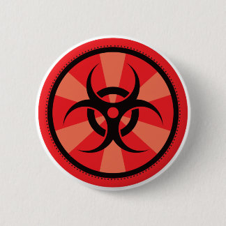 Bio-Hazard - Red 6 Cm Round Badge