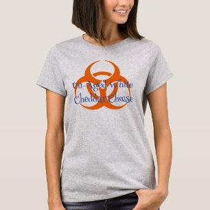 Bio Hazard Symbol with Un-Aged White T-Shirt