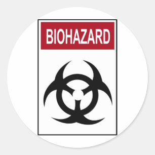 Bio Hazard Vintage Sign Classic Round Sticker