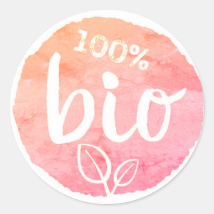 Bio Pink Classic Round Sticker