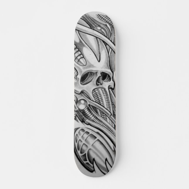 bio skull 2 RITON TATTOO Skateboard (Front)