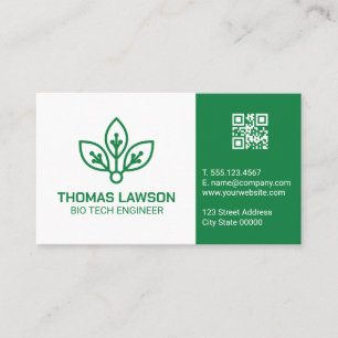 Bio Tech Logo   Engineer Business Card