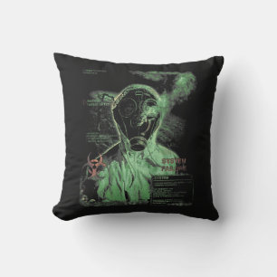 Bio-Waste - Techno-Dystopian Streetwear Design Cushion