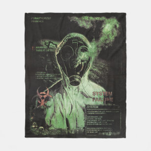 Bio-Waste - Techno-Dystopian Streetwear Design Fleece Blanket