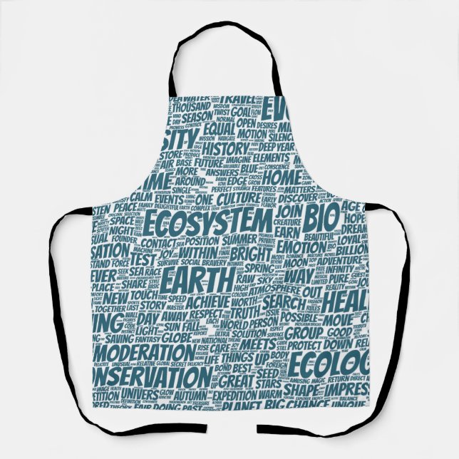 Bio Word Cloud Text Model Biodiversity Apron (Front)