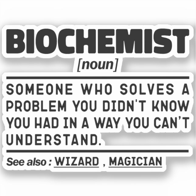 Biochemist Noun Funny Biochemistry Science Lover (Front)