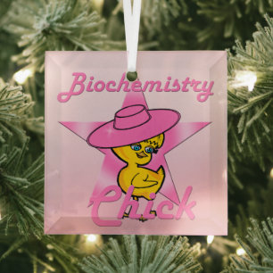 Biochemistry Chick #8 Glass Tree Decoration