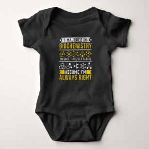 Biochemistry Humour Biologist Funny Scientist Joke Baby Bodysuit