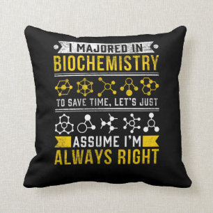 Biochemistry Humour Biologist Funny Scientist Joke Cushion
