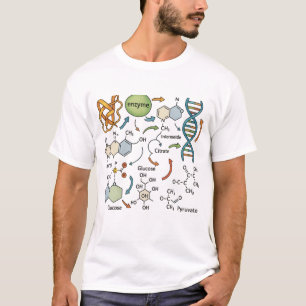 Biochemistry Illustration with Molecular Structure T-Shirt