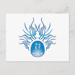 Biochemistry Skull Postcard
