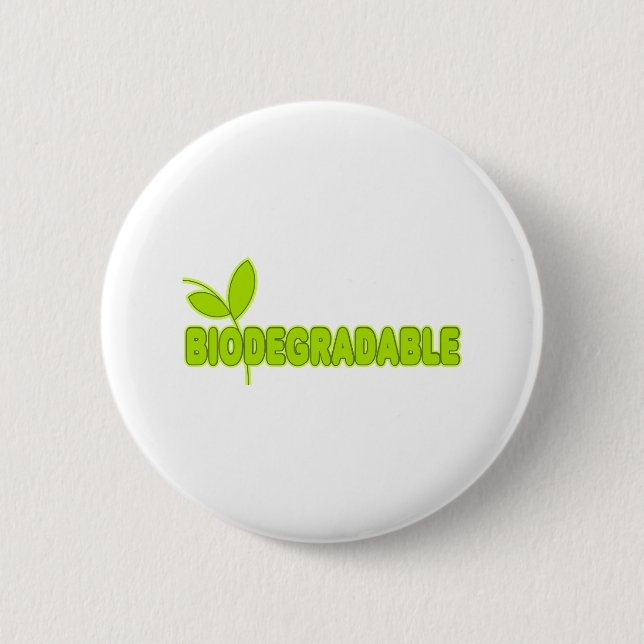 Biodegradable 6 Cm Round Badge (Front)