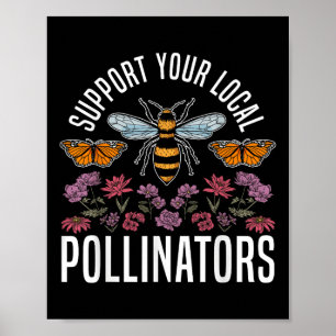 Biodiversity Butterfly Support Your Local Pollinat Poster