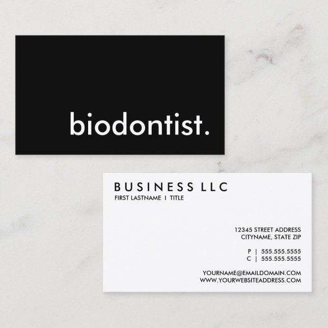 biodontist. business card (Front/Back)