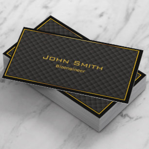 Bioengineer Modern Gold Frame Diamond Grids Business Card