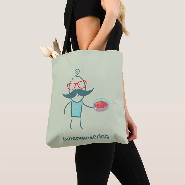 Bioengineering Scientist with Petri Dish Tote Bag (Creator Uploaded)